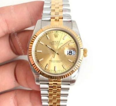 Replica Rolex DateJust 904L 3135 Watches - Two Tone Jubilee Bracelet